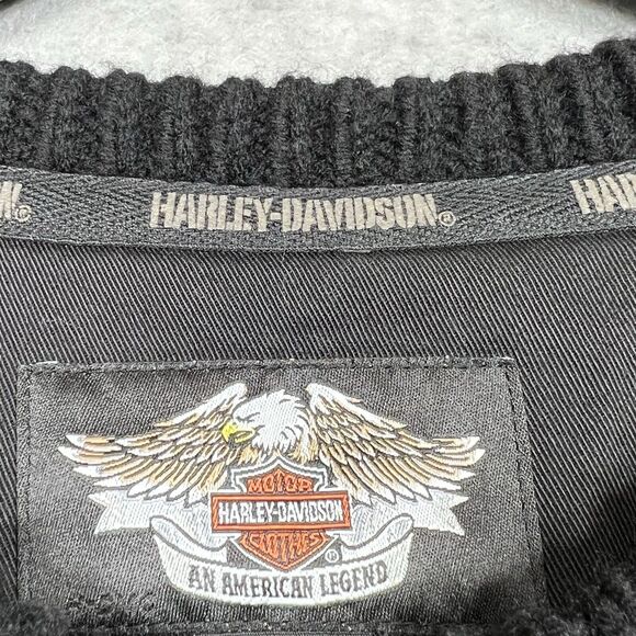 VTG Harley Davidson 2005 Motorcycles Knit Sweater Embroidered Logo Men’s XXL - Picture 10 of 12